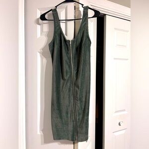 Olive green jumper dress